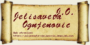 Jelisaveta Ognjenović vizit kartica